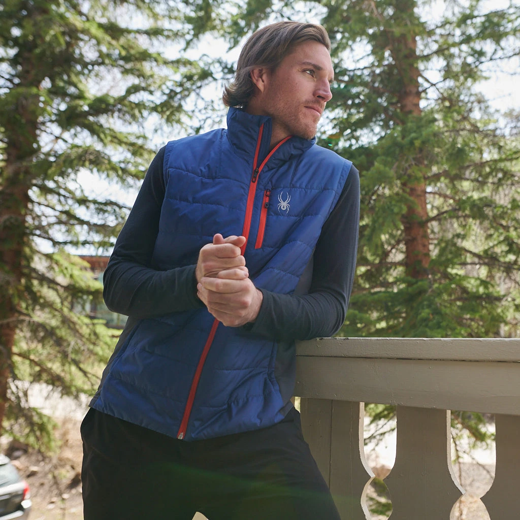 Spyder Mens Glissade Vest - Abyss Volcano 1 Spyder Mens Glissade Vest - Abyss Volcano