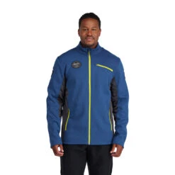 Spyder Mens Bandit Wengen Full Zip - Abyss Citron -Spyder 205336 417 1 t8x32p