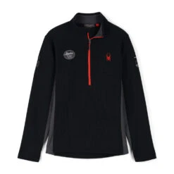 Spyder Mens Bandit Wengen Half Zip - Black