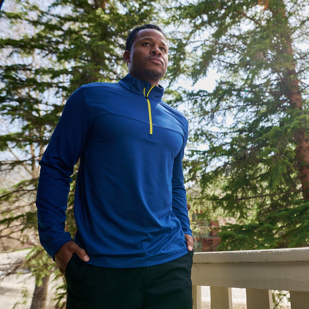 Spyder Mens Leader Graphene Half Zip - Abyss Citron 1 Spyder Mens Leader Graphene Half Zip - Abyss Citron