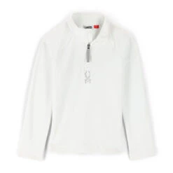 Spyder Big Girls Shimmer Bug Half Zip - White