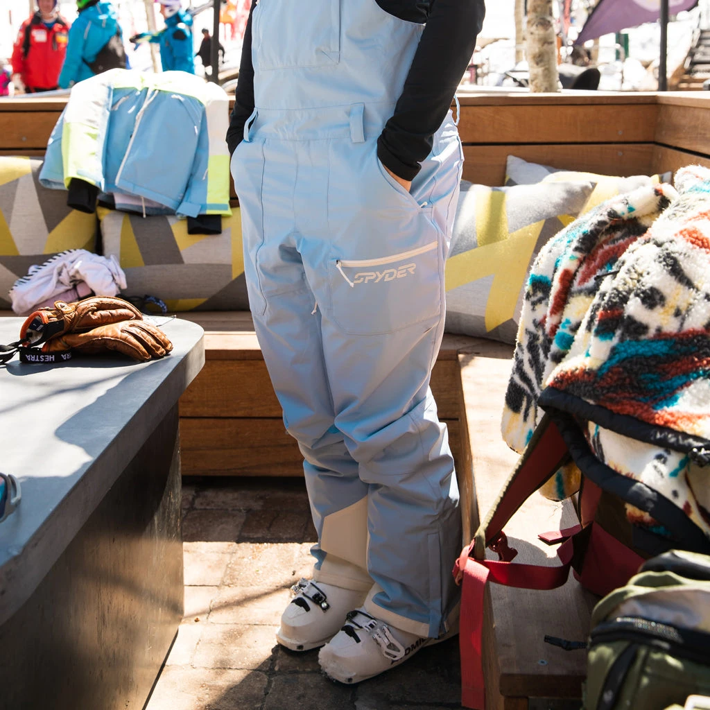 Spyder Womens Terrain Bib - Powder Blue High Voltage 1 Spyder Womens Terrain Bib - Powder Blue High Voltage