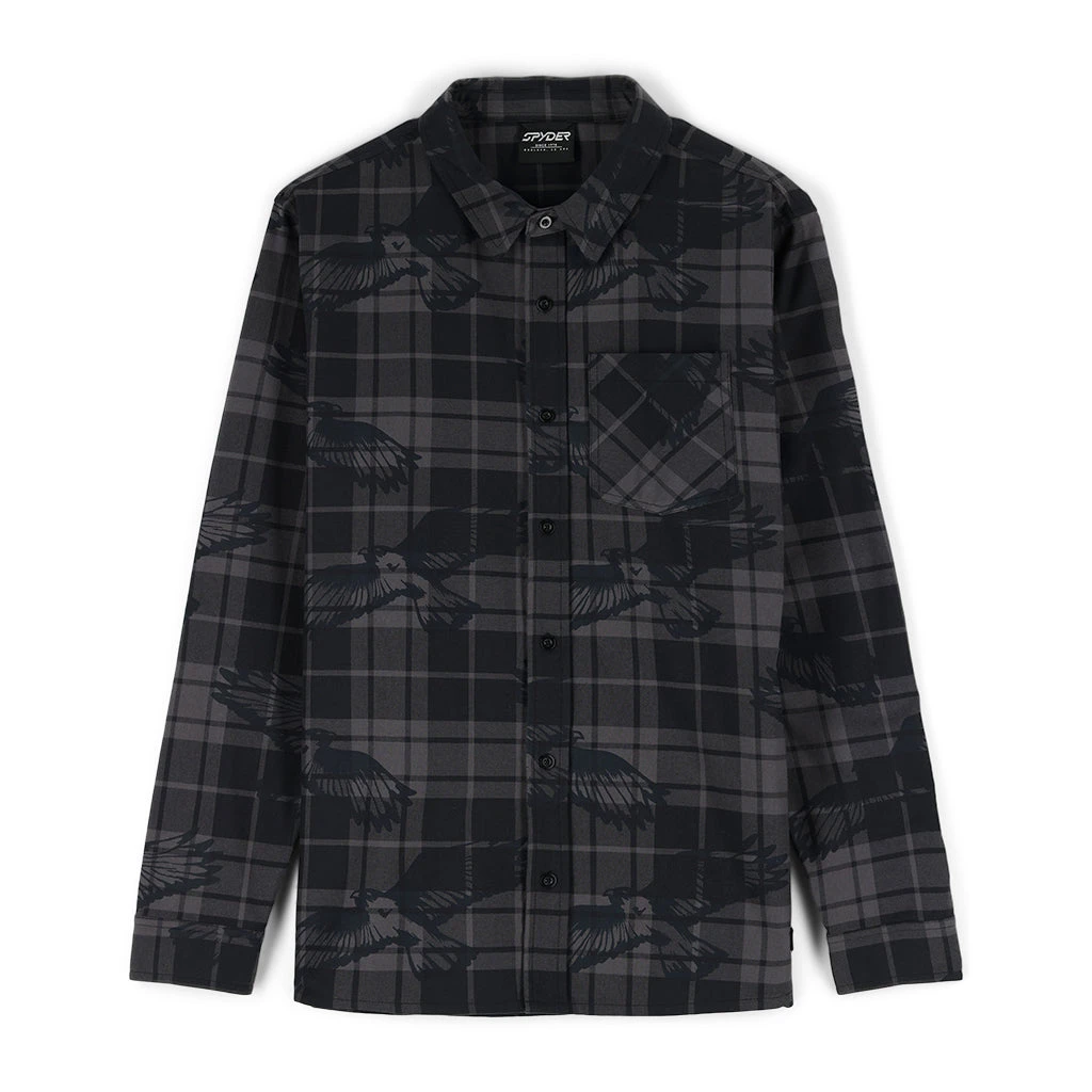Spyder Mens Creston Flannel - Black 1 Spyder Mens Creston Flannel - Black