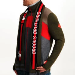 Mens Spyder X Brooks Brothers Colorblock - Olive Green -Spyder F22 Spyder Sweater 02 256